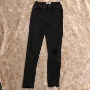 High Rise Black Ankle Jeggings